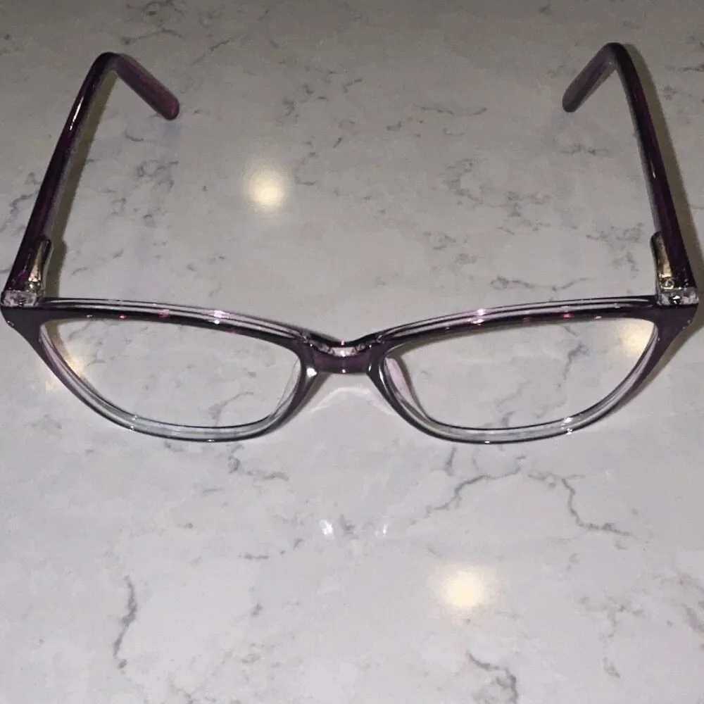 ClearVision SAD-16 Women’s Purple Cat Eye Full Rim Plastic Frame 54-16-140